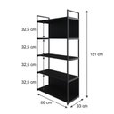 Ver imagem 4 de Estante com 5 Prateleiras 152cm X 80cm X 33cm com Fundo Yon