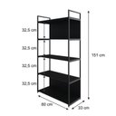 Ver imagem 4 de Estante com 5 Prateleiras 152cm x 80cm x 33cm com Fundo Yon Preto