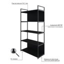 Ver imagem 6 de Estante com 5 Prateleiras 152cm x 80cm x 33cm com Fundo Yon Preto