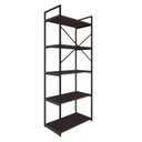 Ver imagem 7 de Estante com 5 Prateleiras 152x60x33cm Yon Marrom/Terracota/Preto
