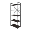 Ver imagem 3 de Estante com 5 Prateleiras 152x60x33cm Yon Marrom/Terracota/Preto