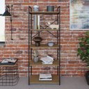 Ver imagem 1 de Estante com 5 Prateleiras 152x60x33cm Yon Marrom/Vermont/Preto