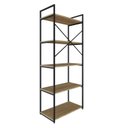 Ver imagem 7 de Estante com 5 Prateleiras 152x60x33cm Yon Marrom/Vermont/Preto