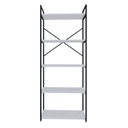 Ver imagem 2 de Estante com 5 Prateleiras 152cm x 60cm x 33cm Yon Branco/Preto