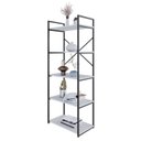 Ver imagem 5 de Estante com 5 Prateleiras 152cm x 60cm x 33cm Yon Branco/Preto