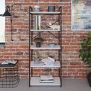 Ver imagem 1 de Estante com 5 Prateleiras 152cm x 60cm x 33cm Yon Branco/Preto