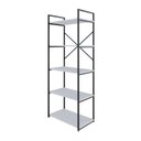 Ver imagem 3 de Estante com 5 Prateleiras 152cm x 60cm x 33cm Yon Branco/Preto