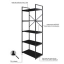 Ver imagem 6 de Estante com 5 Prateleiras 152cm x 60cm x 33cm Yon Preto