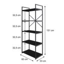 Ver imagem 4 de Estante com 5 Prateleiras 152cm x 60cm x 33cm Yon Preto