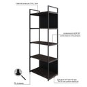 Ver imagem 6 de Estante com 5 Prateleiras 152x60x33cm com Fundo Yon Marrom/Terracota/Preto