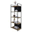Ver imagem 5 de Estante com 5 Prateleiras 152x60x33cm com Fundo Yon Marrom/Vermont/Preto