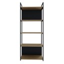 Ver imagem 2 de Estante com 5 Prateleiras 152x60x33cm com Fundo Yon Marrom/Vermont/Preto
