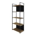 Ver imagem 3 de Estante com 5 Prateleiras 152x60x33cm com Fundo Yon Marrom/Vermont/Preto