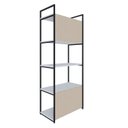 Ver imagem 7 de Estante com 5 Prateleiras 152x60x33cm com Fundo Yon Branco/Preto