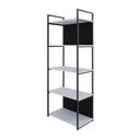 Ver imagem 3 de Estante com 5 Prateleiras 152x60x33cm com Fundo Yon Branco/Preto
