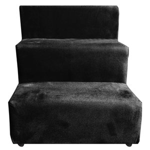 Escada Pet para Cães e Gatos Teddy 3 Degraus Preto