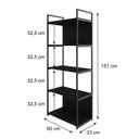 Ver imagem 4 de Estante com 5 Prateleiras 152x60x33cm com Fundo Yon Preto