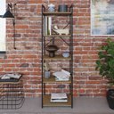 Ver imagem 1 de Estante com 5 Prateleiras 152x45x33cm Yon Marrom/Vermont/Preto