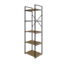 Ver imagem 3 de Estante com 5 Prateleiras 152x45x33cm Yon Marrom/Vermont/Preto