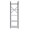 Ver imagem 2 de Estante com 5 Prateleiras 152x45x33cm Yon Branco/Preto