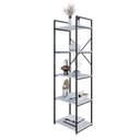 Ver imagem 5 de Estante com 5 Prateleiras 152x45x33cm Yon Branco/Preto