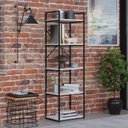 Ver mais imagens de Estante com 5 Prateleiras 152x45x33cm Yon Branco/Preto