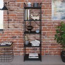 Ver imagem 1 de Estante com 5 Prateleiras 152x45x33cm Yon Preto