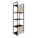 Ver imagem 7 de Estante com 5 Prateleiras 152x45x33cm com Fundo Yon Marrom/Terracota/Preto