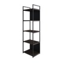 Ver imagem 3 de Estante com 5 Prateleiras 152x45x33cm com Fundo Yon Marrom/Terracota/Preto
