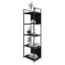 Ver imagem 5 de Estante com 5 Prateleiras 152x45x33cm com Fundo Yon Marrom/Terracota/Preto