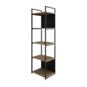 Ver imagem 3 de Estante com 5 Prateleiras 152x45x33cm com Fundo Yon Marrom/Vermont/Preto