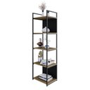 Ver imagem 5 de Estante com 5 Prateleiras 152x45x33cm com Fundo Yon Marrom/Vermont/Preto