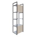 Ver imagem 7 de Estante com 5 Prateleiras 152x45x33cm com Fundo Yon Branco/Preto