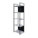 Ver imagem 3 de Estante com 5 Prateleiras 152x45x33cm com Fundo Yon Branco/Preto
