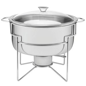 Rechaud Redondo 7l Inox com Tampa de Vidro Tramontina com Fogareiro
