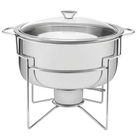 Rechaud Redondo 7l Inox com Tampa de Vidro Tramontina com Fogareiro