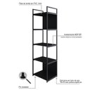 Ver imagem 6 de Estante com 5 Prateleiras 152x45x33cm com Fundo Yon Preto