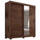 Ver imagem 1 de Guarda Roupa Casal 2 Portas de Correr com Espelho Titan 196 cm Jacaranda Zanz