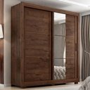 Ver imagem 2 de Guarda Roupa Casal 2 Portas de Correr com Espelho Titan 196 cm Jacaranda Zanz