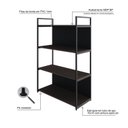Ver imagem 6 de Estante com 4 Prateleiras 118x80x33cm com Fundo Yon Marrom/Terracota/Preto