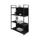 Ver imagem 5 de Estante com 4 Prateleiras 118x80x33cm com Fundo Yon Marrom/Terracota/Preto