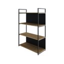 Ver imagem 3 de Estante com 4 Prateleiras 118x80x33cm com Fundo Yon Marrom/Vermont/Preto