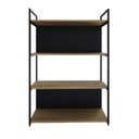 Ver imagem 2 de Estante com 4 Prateleiras 118x80x33cm com Fundo Yon Marrom/Vermont/Preto