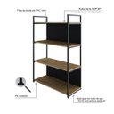 Ver imagem 6 de Estante com 4 Prateleiras 118x80x33cm com Fundo Yon Marrom/Vermont/Preto