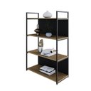 Ver imagem 5 de Estante com 4 Prateleiras 118x80x33cm com Fundo Yon Marrom/Vermont/Preto