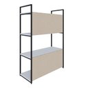 Ver imagem 7 de Estante com 4 Prateleiras 118x80x33cm com Fundo Yon Branco/Preto