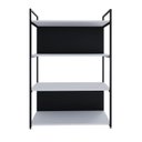 Ver imagem 2 de Estante com 4 Prateleiras 118x80x33cm com Fundo Yon Branco/Preto