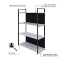 Ver imagem 6 de Estante com 4 Prateleiras 118x80x33cm com Fundo Yon Branco/Preto