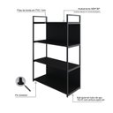 Ver imagem 6 de Estante com 4 Prateleiras 118x80x33cm com Fundo Yon Preto