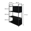 Ver imagem 4 de Estante com 4 Prateleiras 118x80x33cm com Fundo Yon Preto